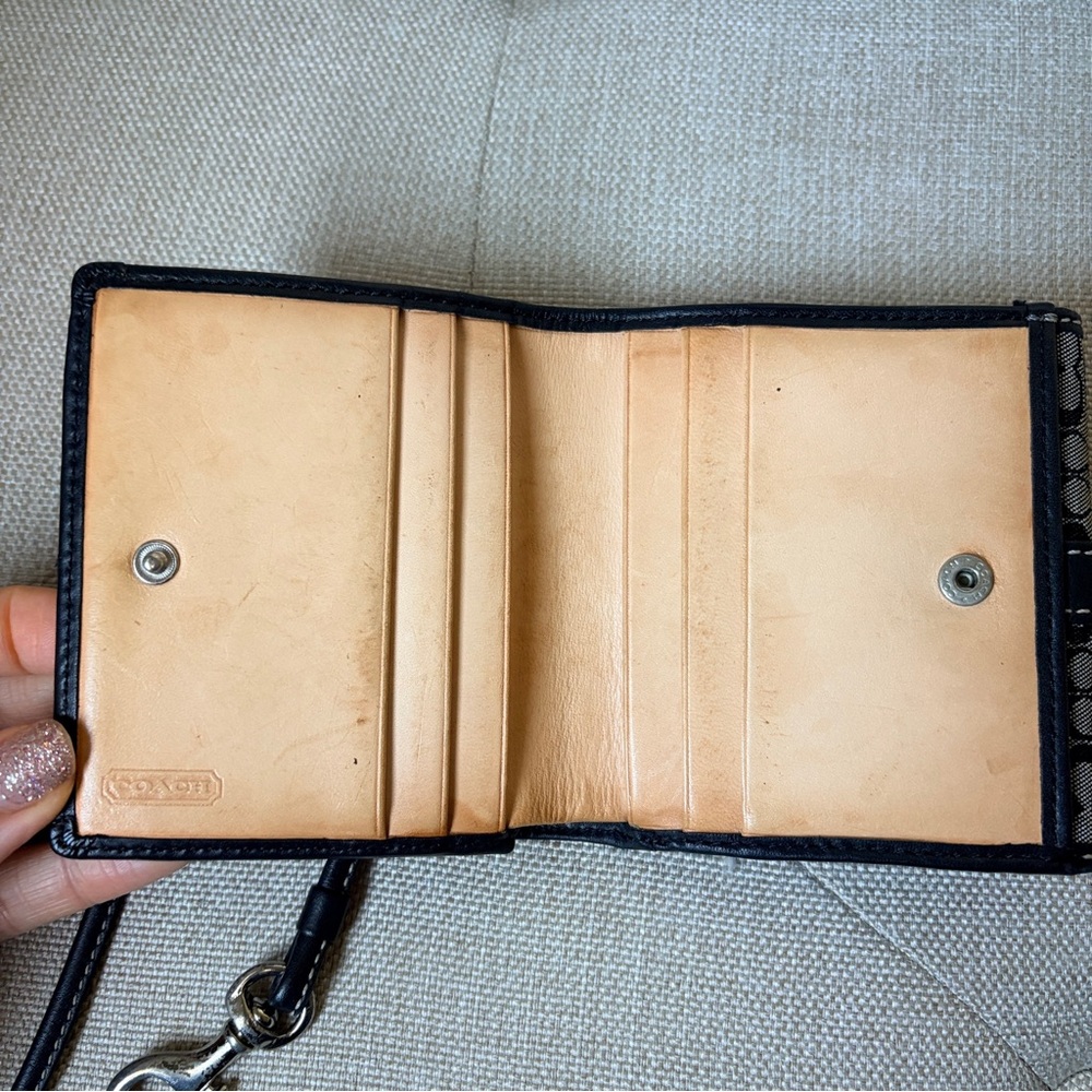 Coach Signature black and gray Y2K wallet and wristlet set - Picture 3 of 12